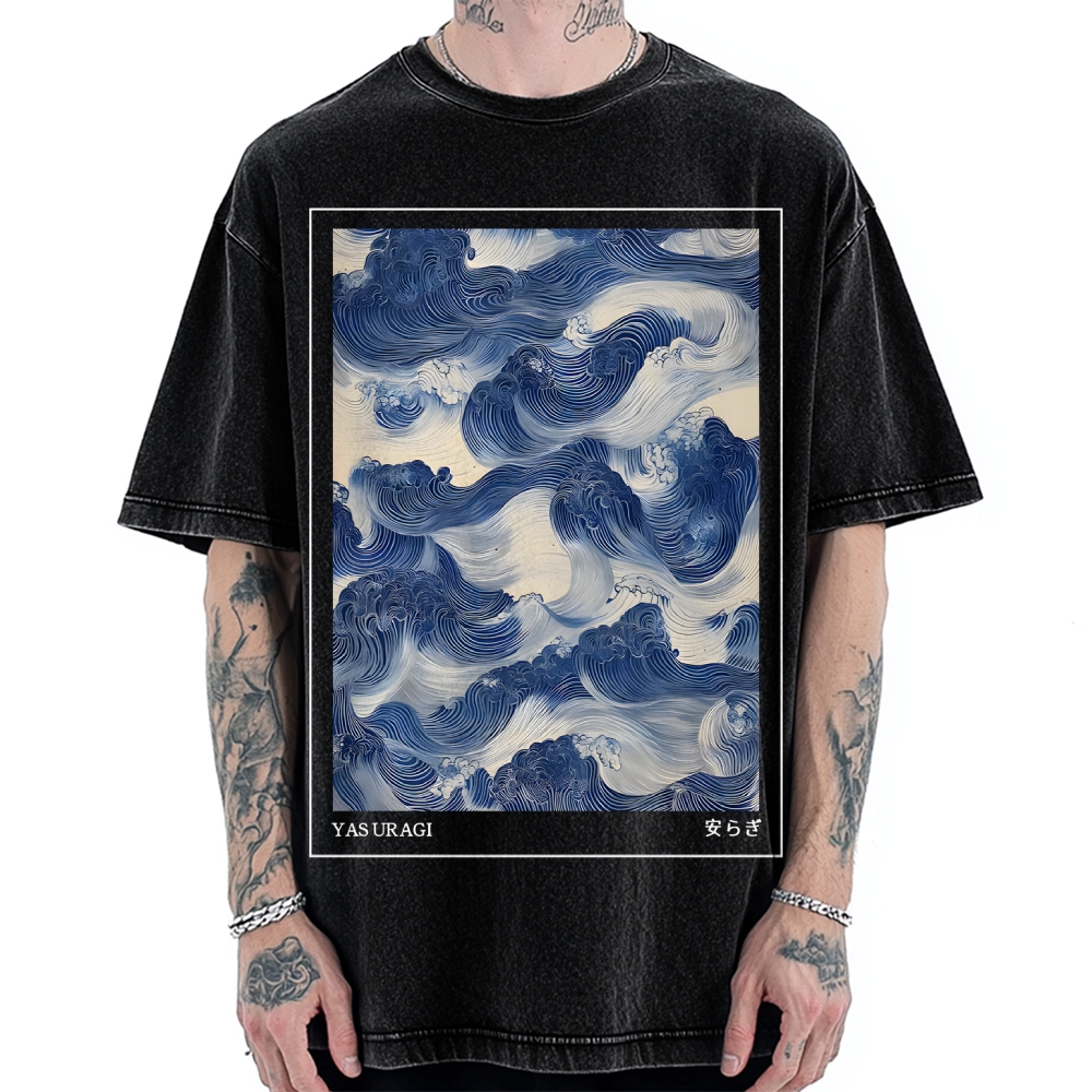 Yasuragi Wave Vintage Washed T-shirt