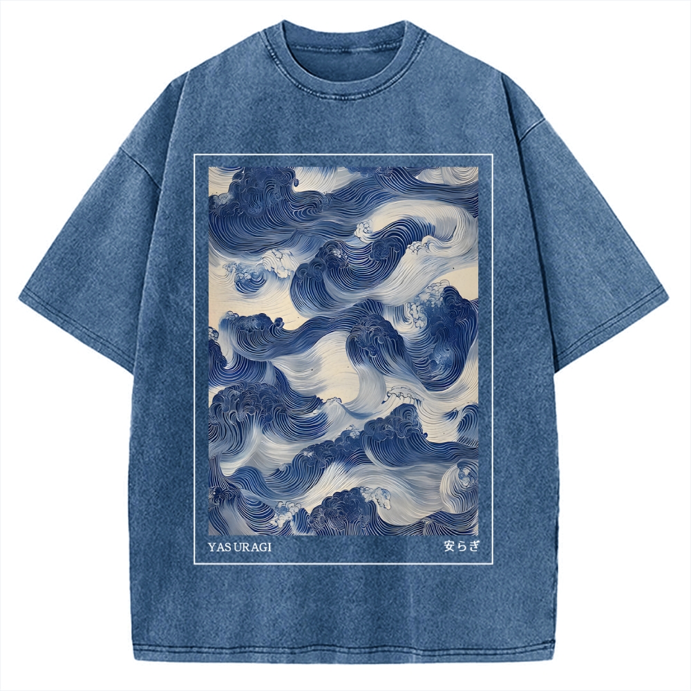 Yasuragi Wave Vintage Washed T-shirt