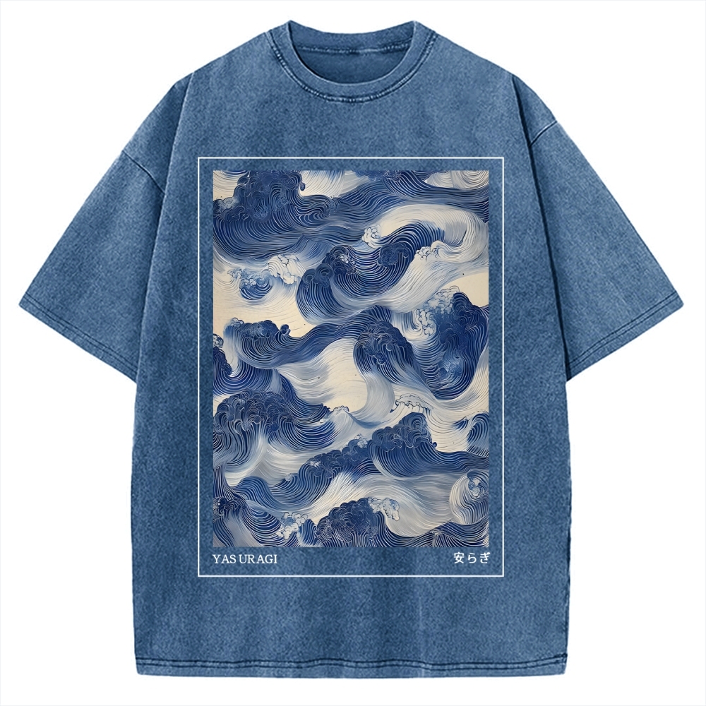 Yasuragi Wave Vintage Washed T-shirt