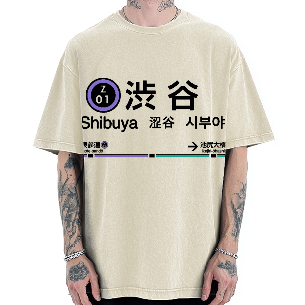 Shibuya Station Vintage Washed T-shirt