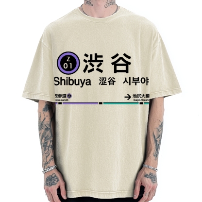 Shibuya Station Vintage Washed T-shirt