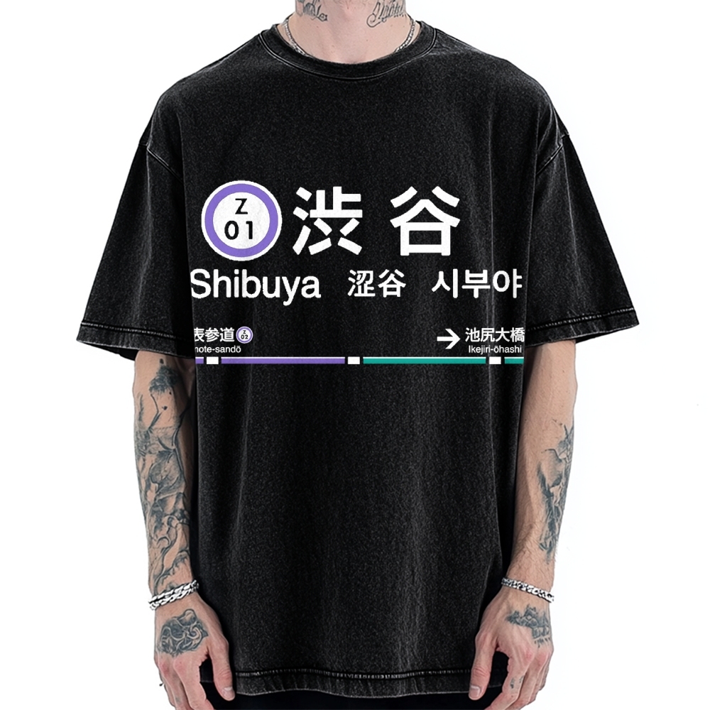 Shibuya Station Vintage Washed T-shirt