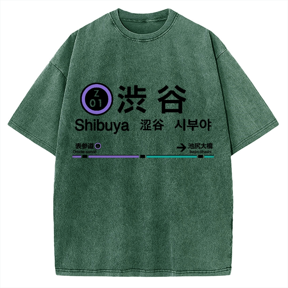 Shibuya Station Vintage Washed T-shirt