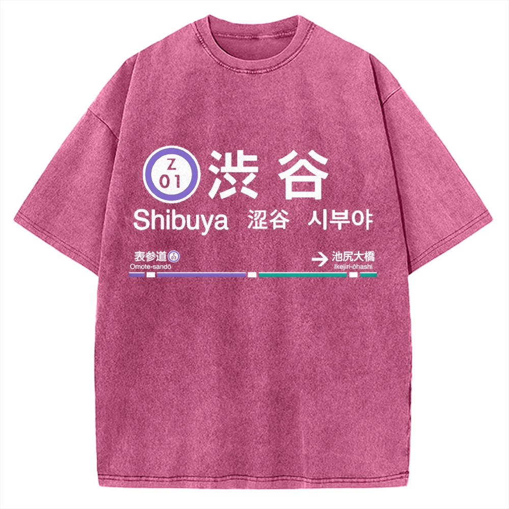 Shibuya Station Vintage Washed T-shirt