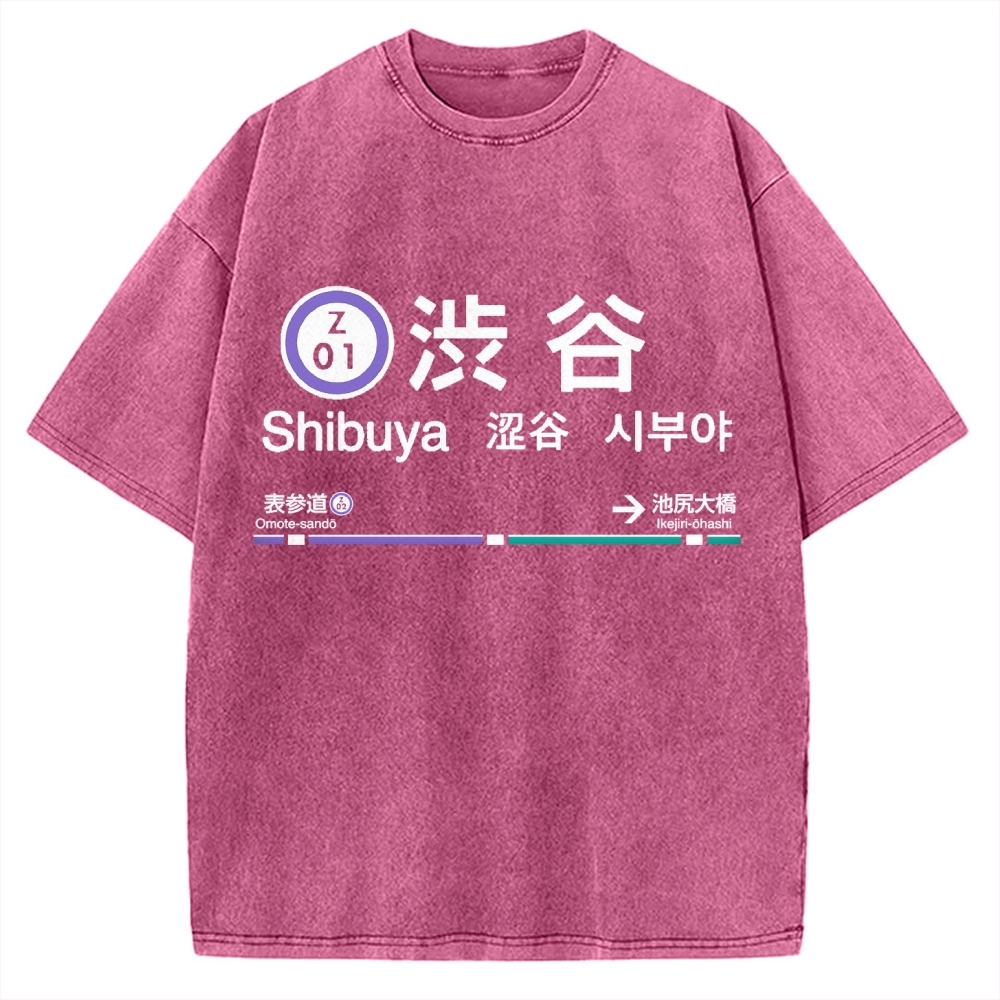 Shibuya Station Vintage Washed T-shirt