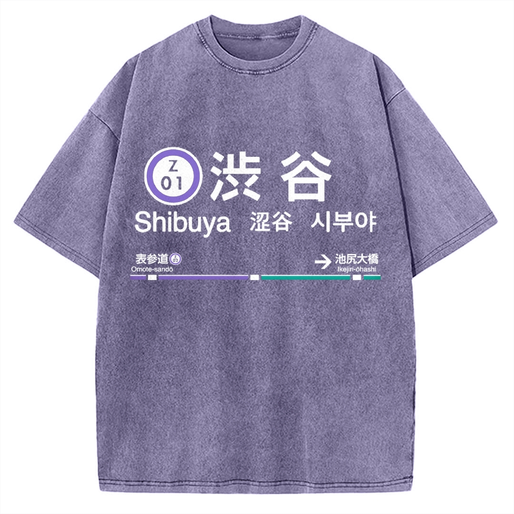 Shibuya Station Vintage Washed T-shirt