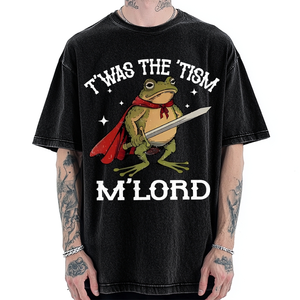 T'was the 'Tism M'Lord Shirt, Funny Autism Vintage Washed T-shirt