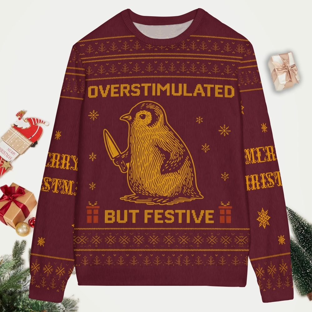 Penguin-themed but festive Christmas Ugly Sweatshirt