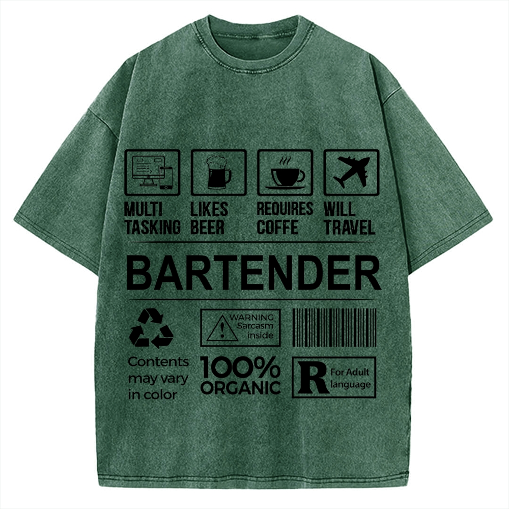 Bartender Vintage Washed T-shirt