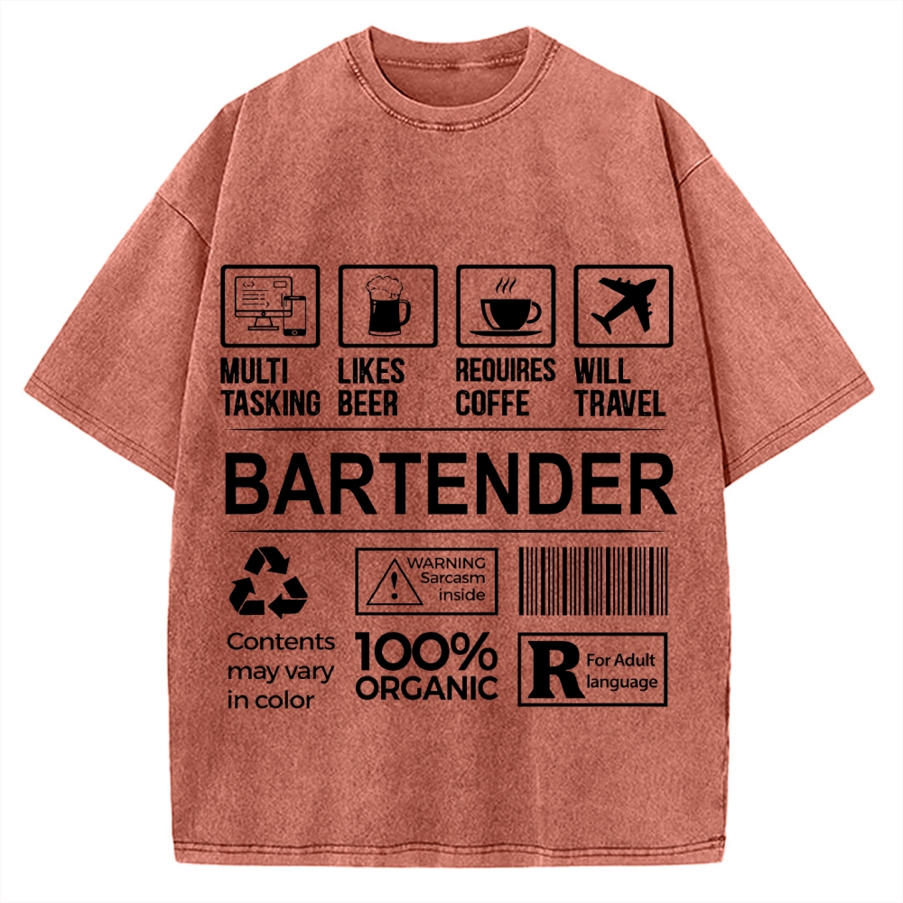 Bartender Vintage Washed T-shirt