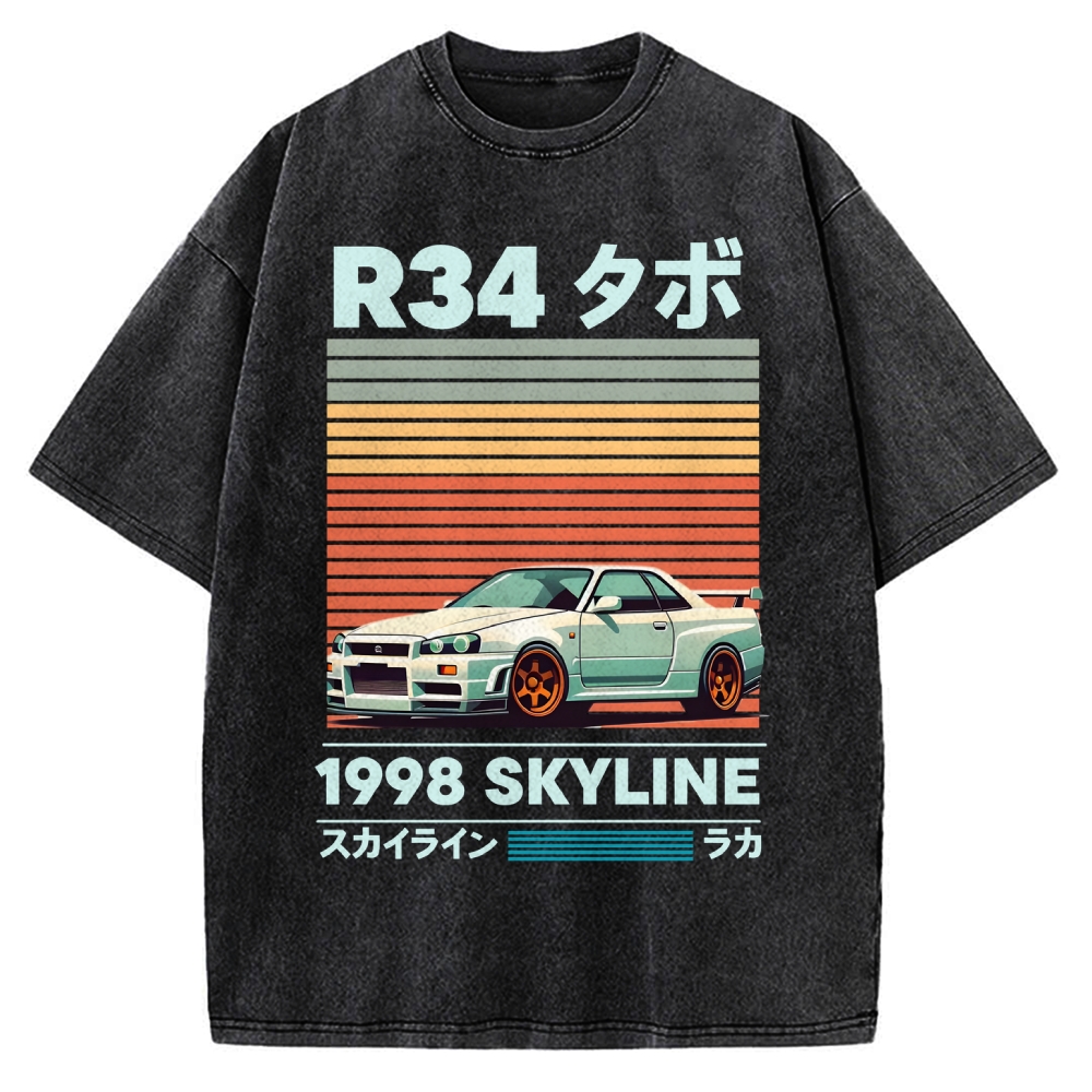 1998 Nissan R34 Skyline Vintage Washed T-shirt