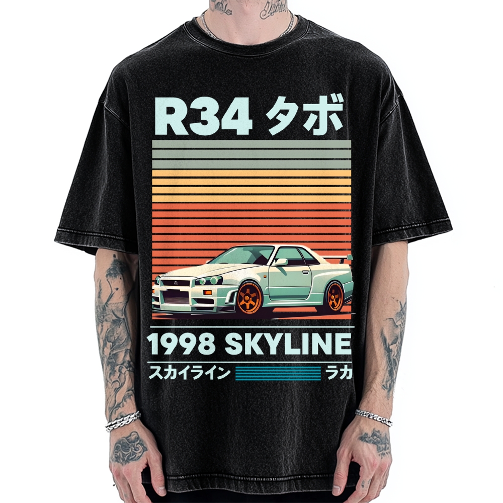 1998 Nissan R34 Skyline Vintage Washed T-shirt