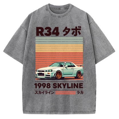 1998 Nissan R34 Skyline Vintage Washed T-shirt