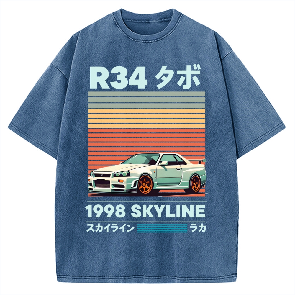 1998 Nissan R34 Skyline Vintage Washed T-shirt