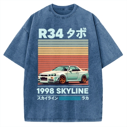 1998 Nissan R34 Skyline Vintage Washed T-shirt