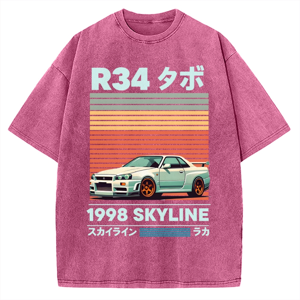 1998 Nissan R34 Skyline Vintage Washed T-shirt