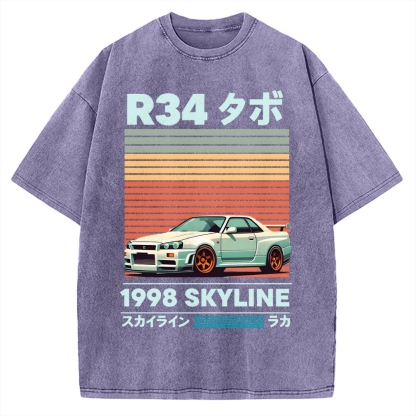 1998 Nissan R34 Skyline Vintage Washed T-shirt