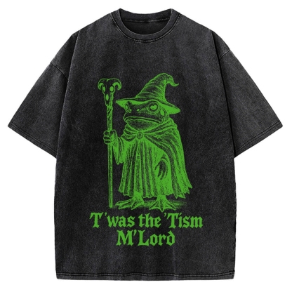 T'was The 'Tism M'Load Funny Frog Vintage Washed T-shirt