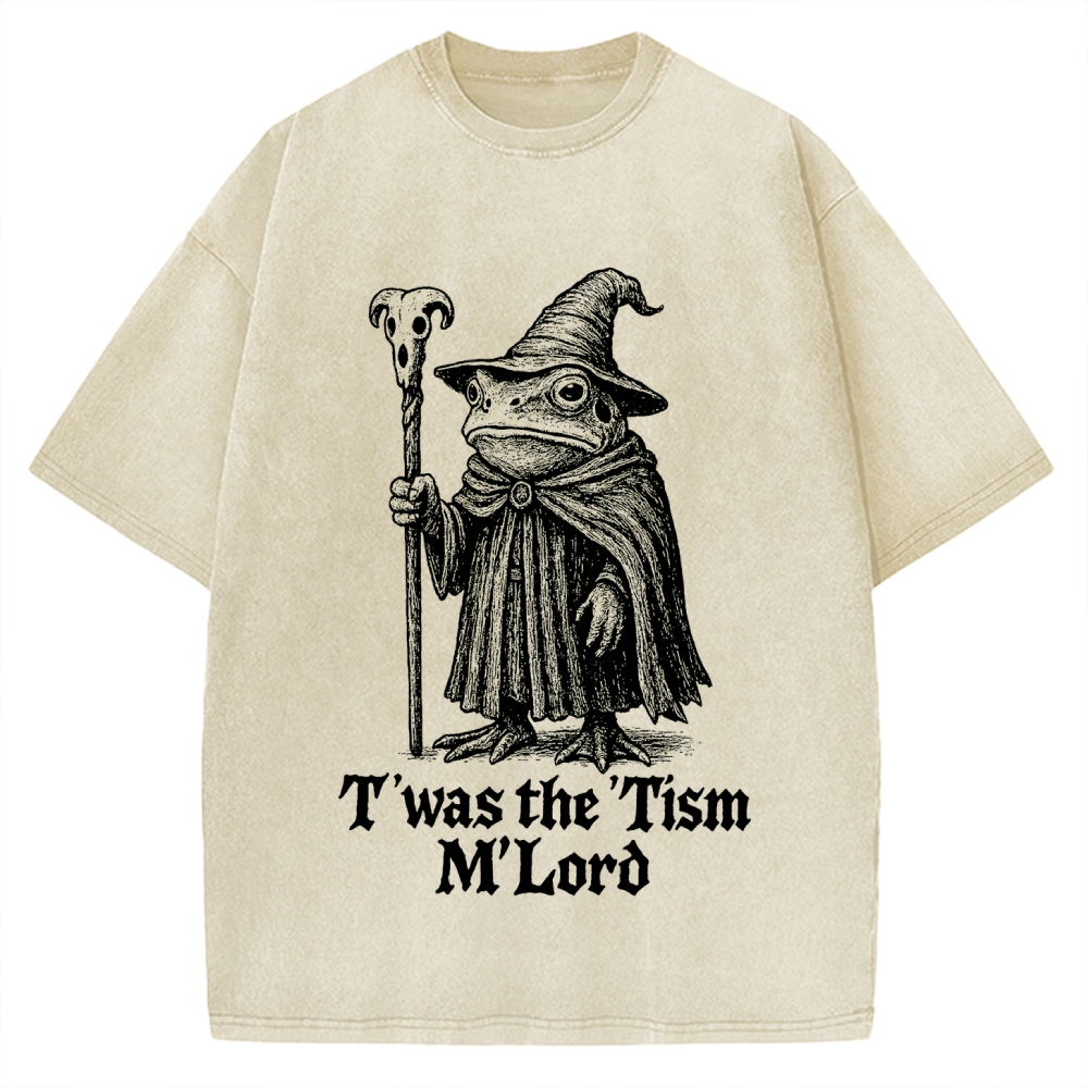 T'was The 'Tism M'Load Funny Frog Vintage Washed T-shirt