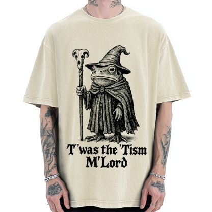 T'was The 'Tism M'Load Funny Frog Vintage Washed T-shirt