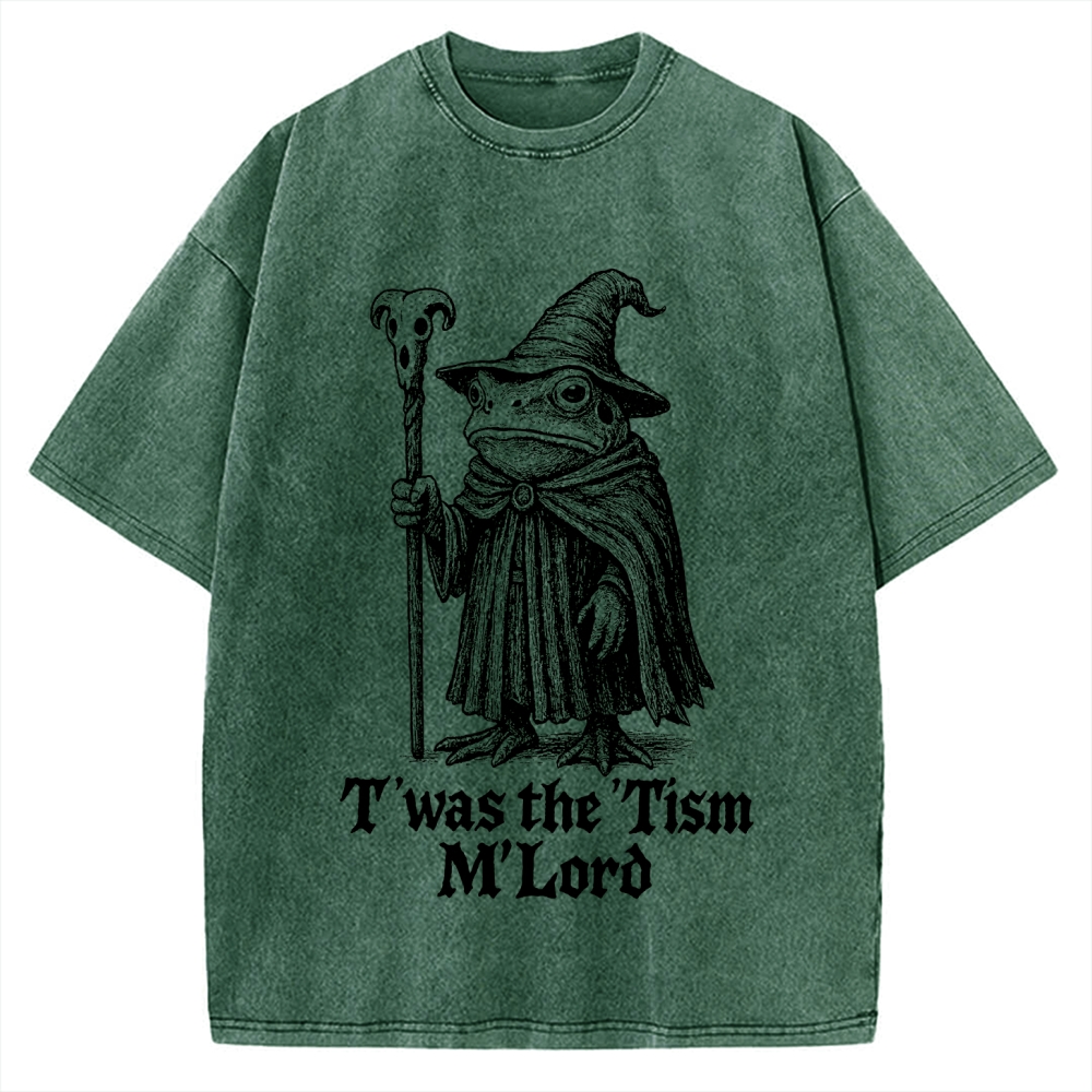T'was The 'Tism M'Load Funny Frog Vintage Washed T-shirt