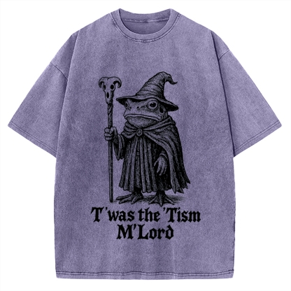 T'was The 'Tism M'Load Funny Frog Vintage Washed T-shirt
