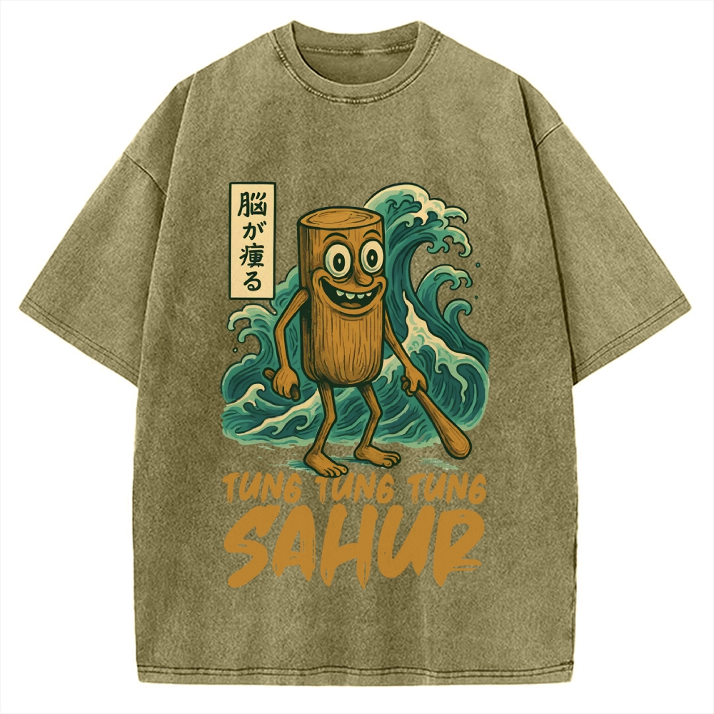 Tung Tung Tung Sahur Vintage Washed T-shirt