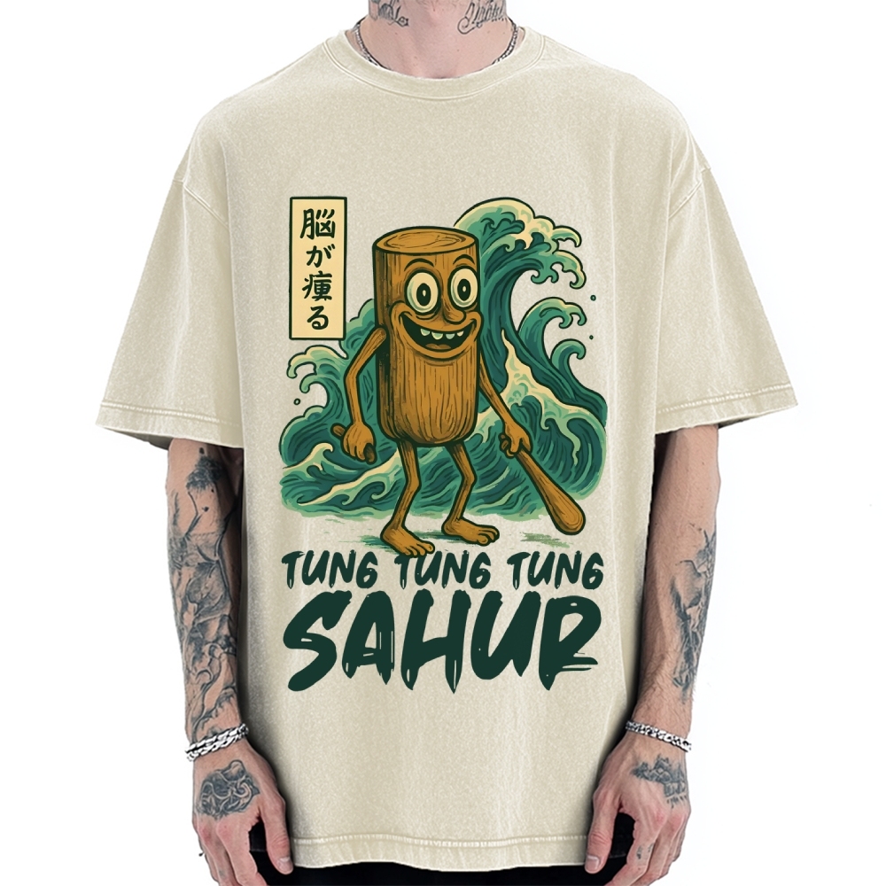 Tung Tung Tung Sahur Vintage Washed T-shirt