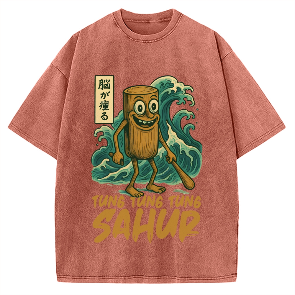 Tung Tung Tung Sahur Vintage Washed T-shirt