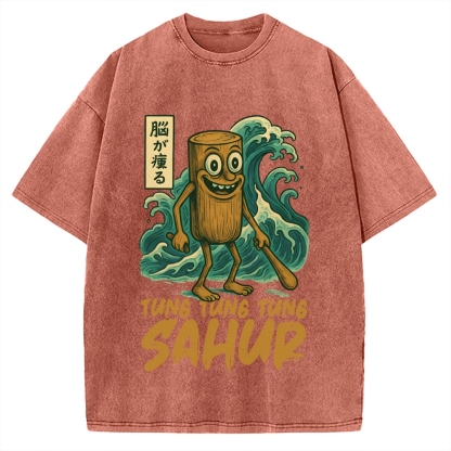Tung Tung Tung Sahur Vintage Washed T-shirt