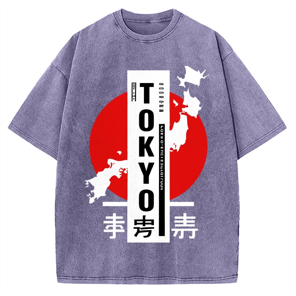 Japanese Design Vintage Washed T-shirt
