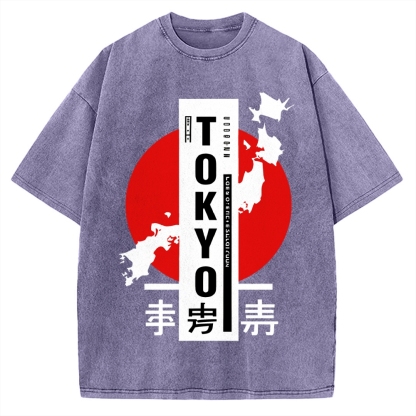 Japanese Design Vintage Washed T-shirt
