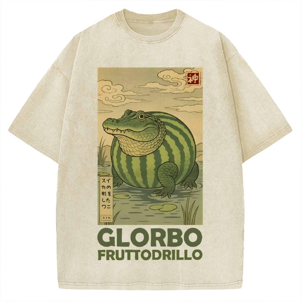 Funny Chimpanzini Bananini Banana Monkey Meme Vintage Washed T-shirt