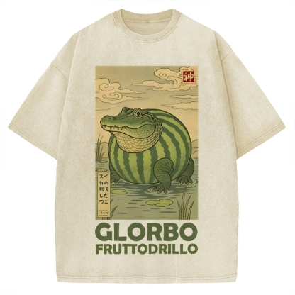 Funny Chimpanzini Bananini Banana Monkey Meme Vintage Washed T-shirt