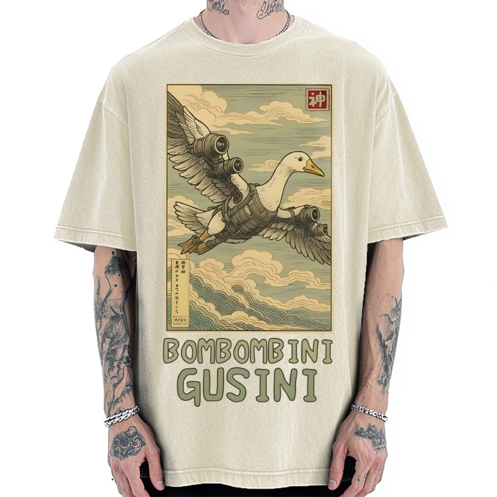 Bombombini Gusini Brainrot Vintage Washed T-shirt