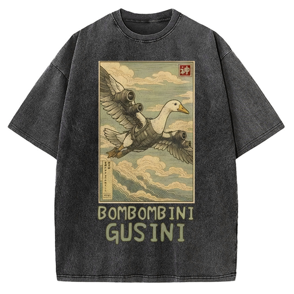Bombombini Gusini Brainrot Vintage Washed T-shirt