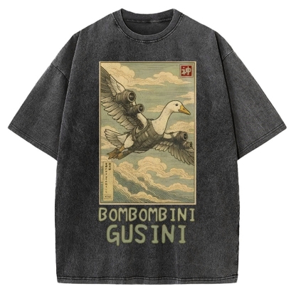 Bombombini Gusini Brainrot Vintage Washed T-shirt