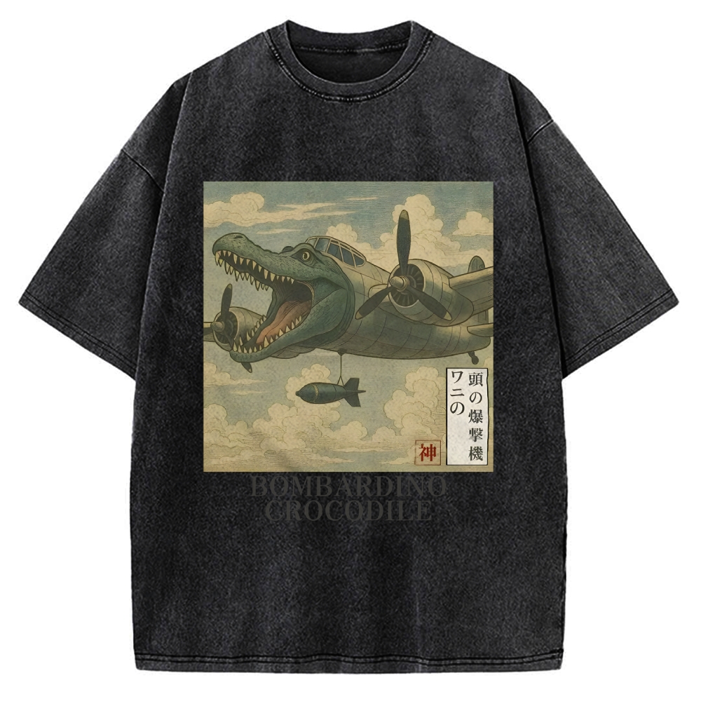 Bombardino Crocodilo Vintage Washed T-shirt