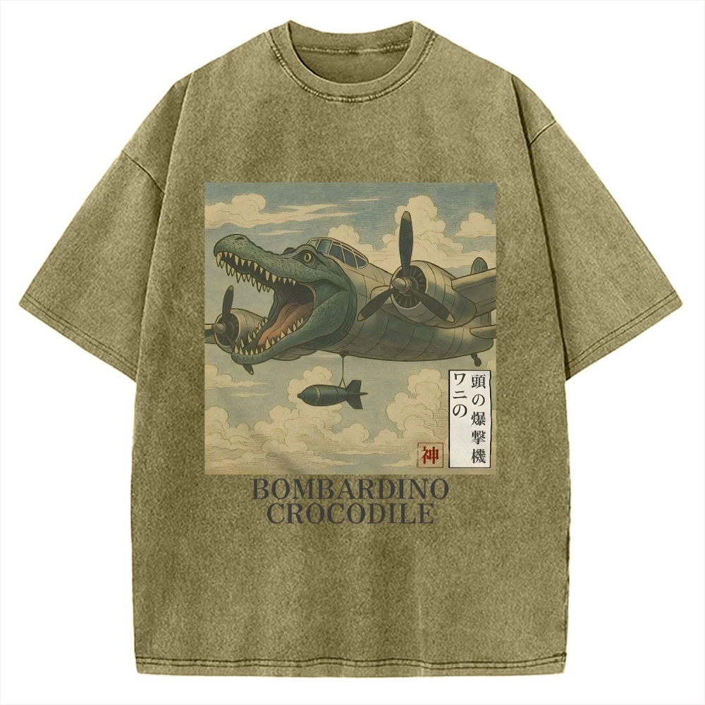 Bombardino Crocodilo Vintage Washed T-shirt