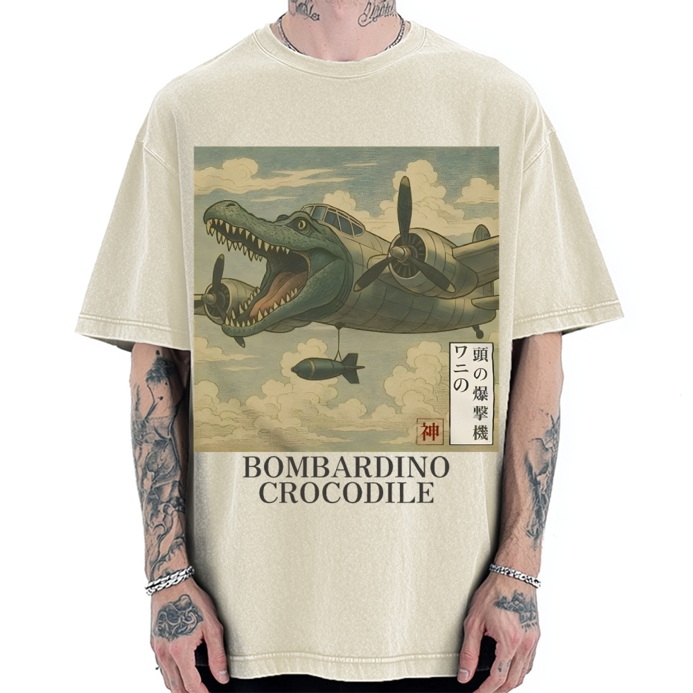 Bombardino Crocodilo Vintage Washed T-shirt