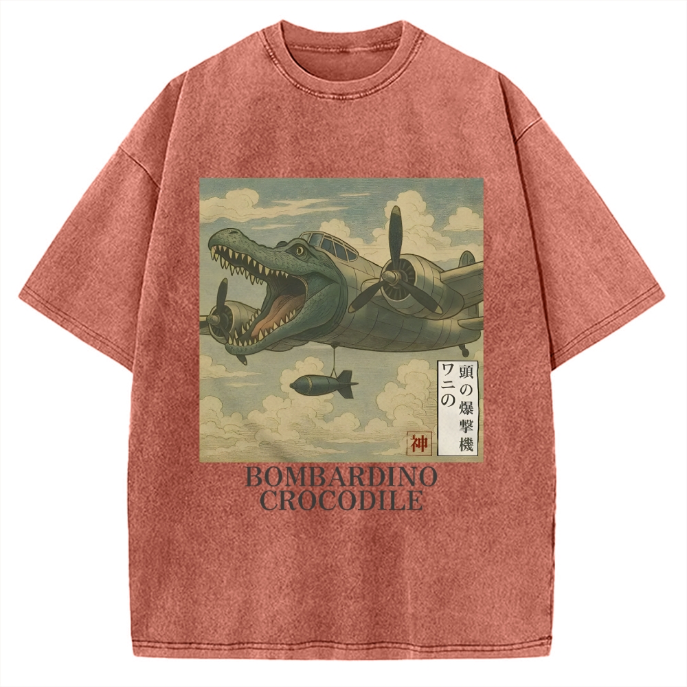 Bombardino Crocodilo Vintage Washed T-shirt