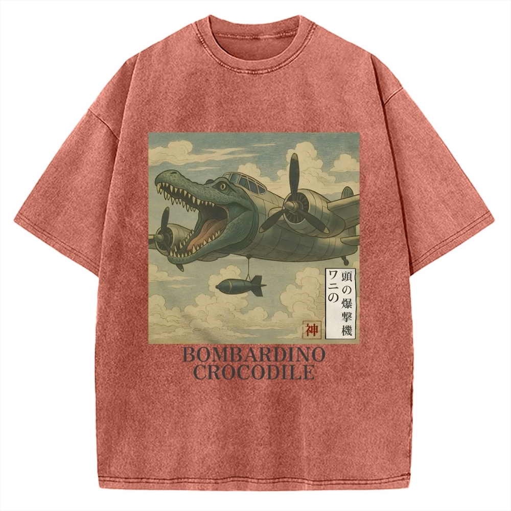 Bombardino Crocodilo Vintage Washed T-shirt