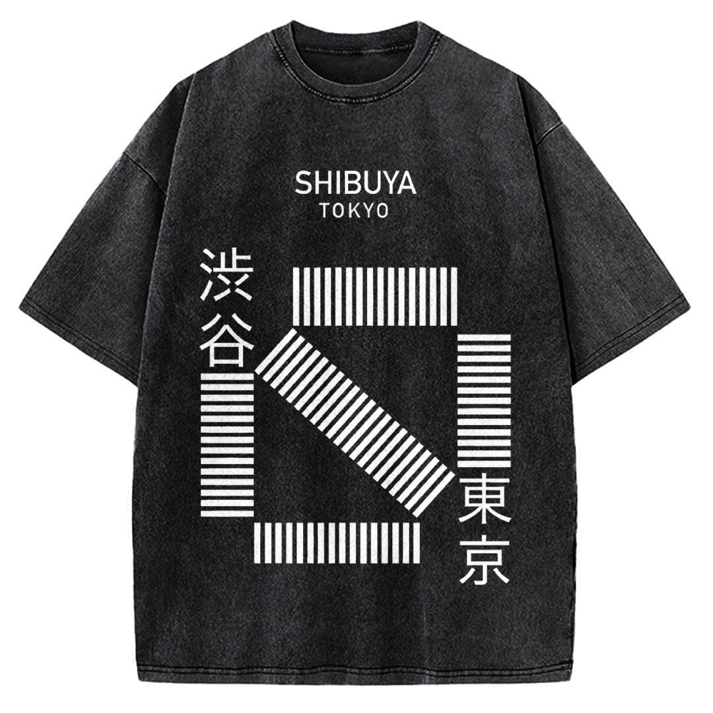 Shibuya Tokyo Vintage Washed T-shirt