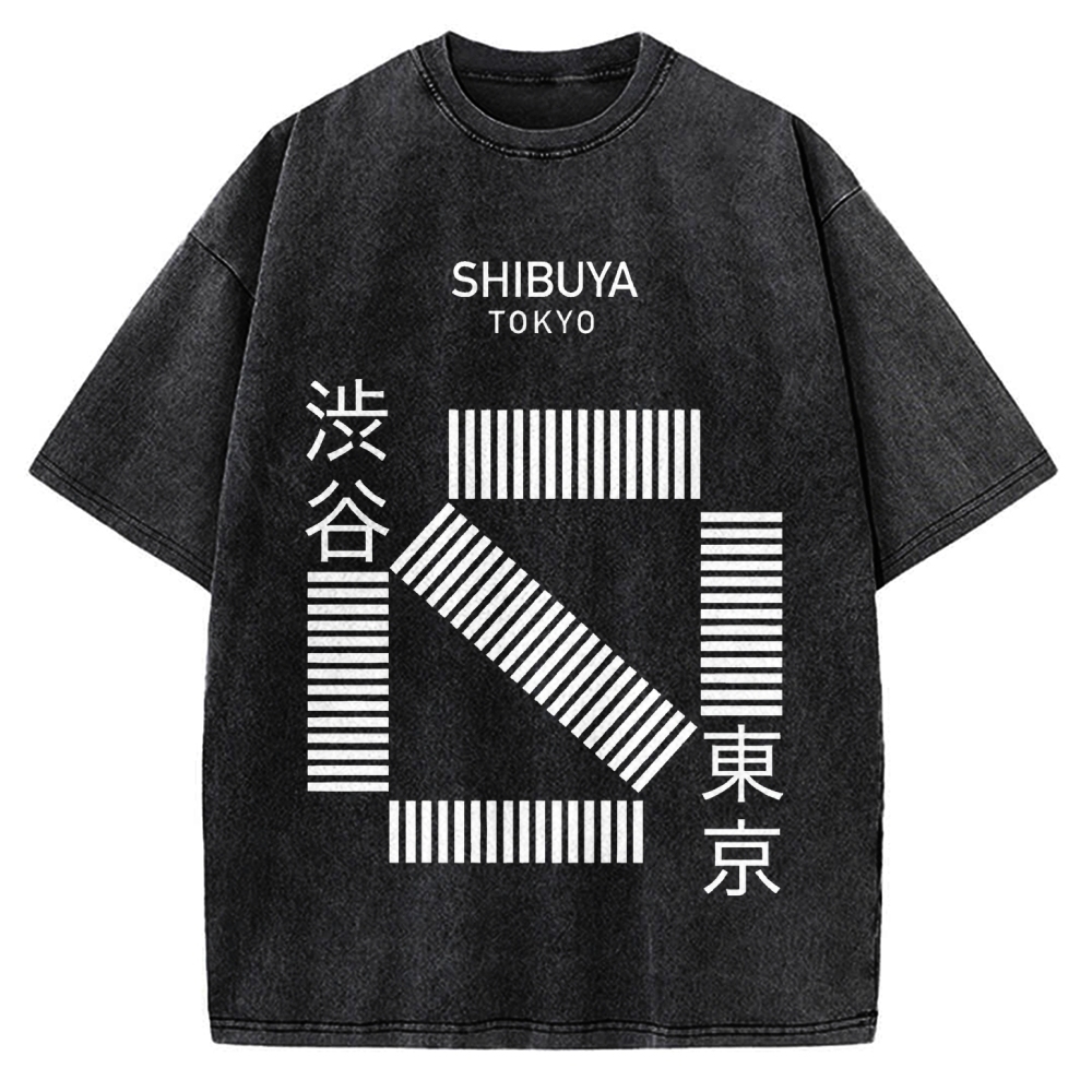 Shibuya Tokyo Vintage Washed T-shirt