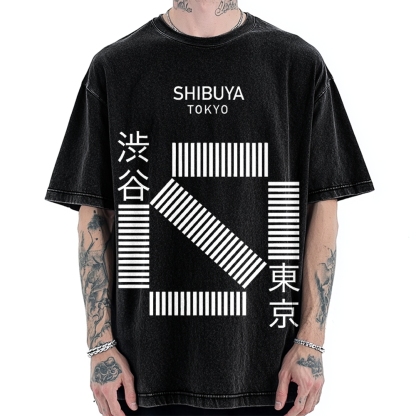 Shibuya Tokyo Vintage Washed T-shirt