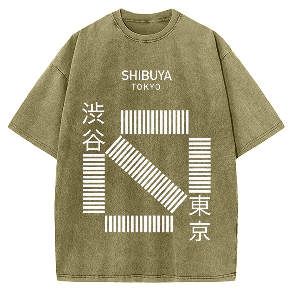 Shibuya Tokyo Vintage Washed T-shirt
