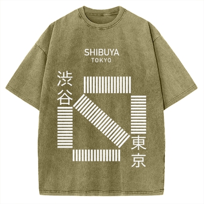 Shibuya Tokyo Vintage Washed T-shirt