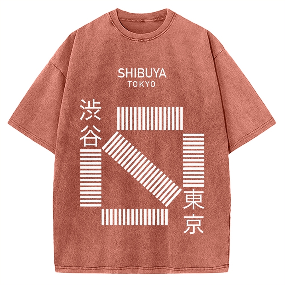Shibuya Tokyo Vintage Washed T-shirt