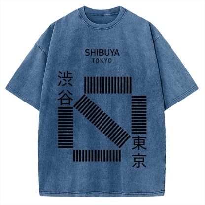 Shibuya Tokyo Vintage Washed T-shirt