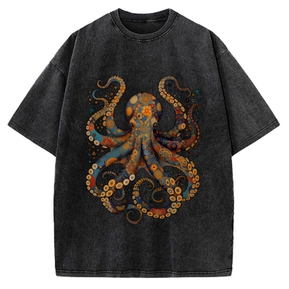 Octopus Vintage Washed T-shirt